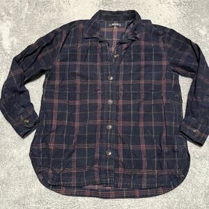 Madewell Shirt Womens Small Corduroy Kentwood Oversized Jacket Plaid button